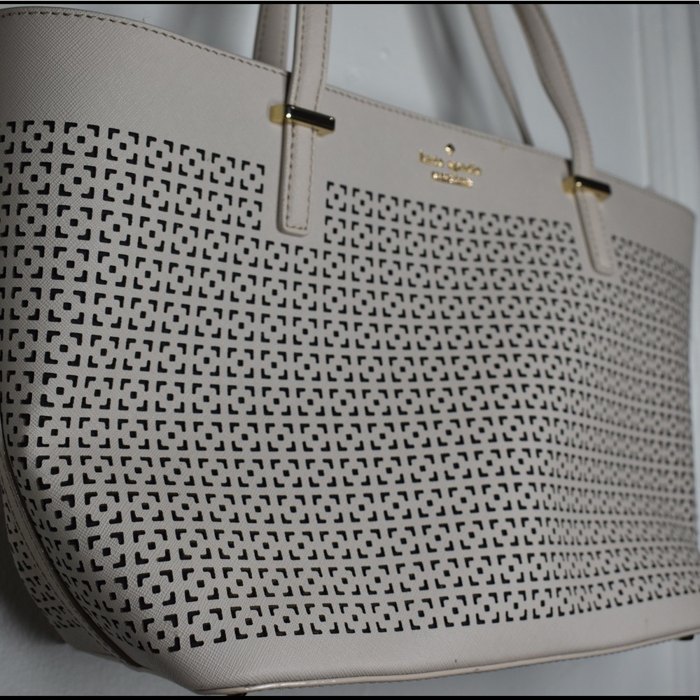 Kate spade laser dot cut tote